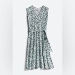 Leota Finnley Faux Wrap Knit Dress from Stitch Fix Black & Green Print size S